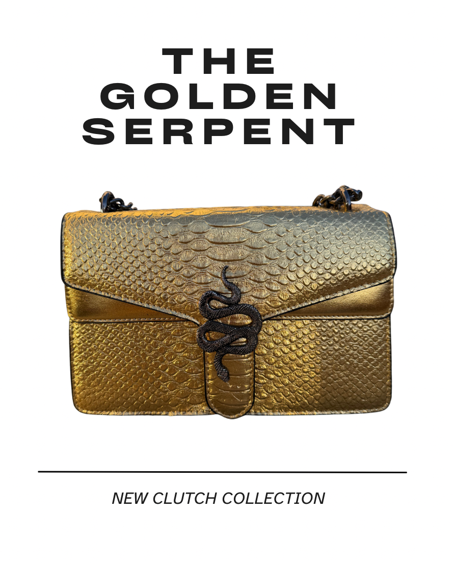 Gold Embossed Serpent Bag