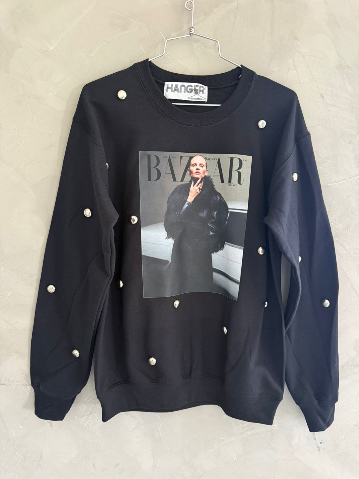 Hanger Pearl-Embellished Bazar Graphic Sweatshirt