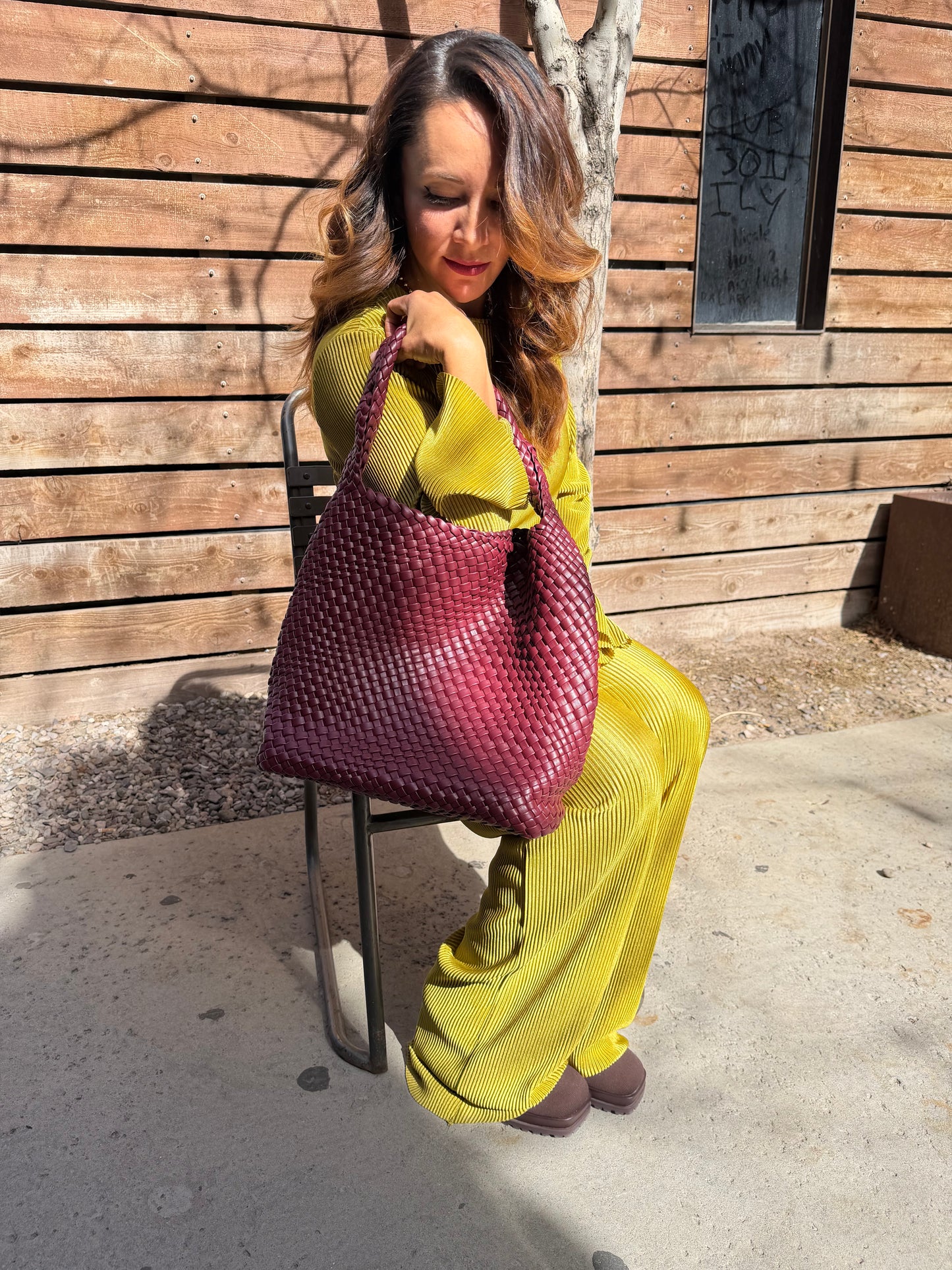 Bolso Luna Woven – Vino