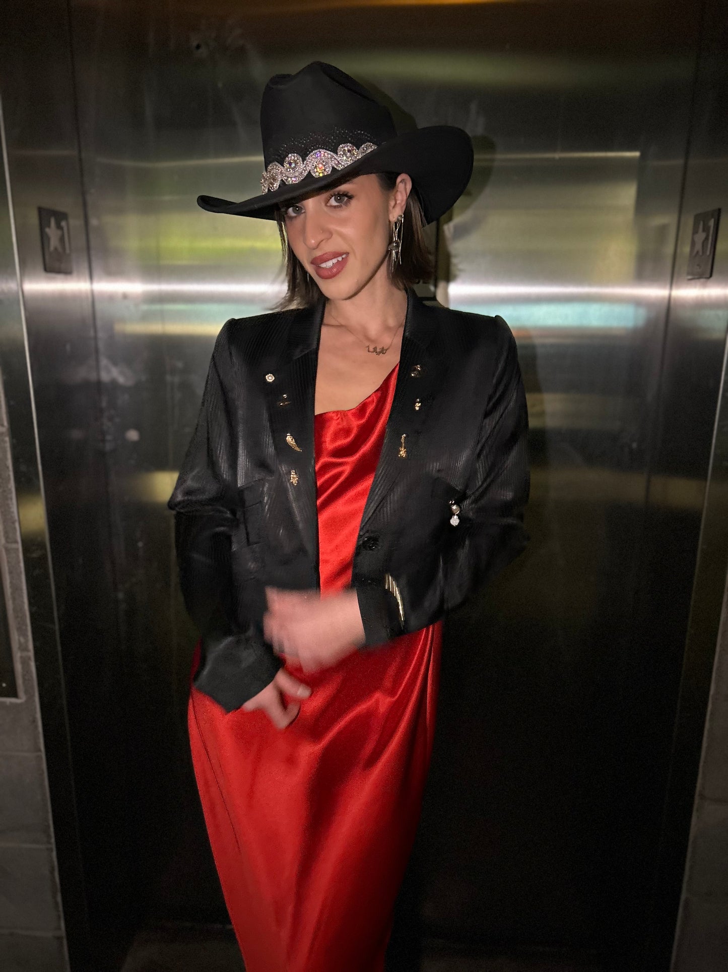 Tiara Black Cowgirl Hat