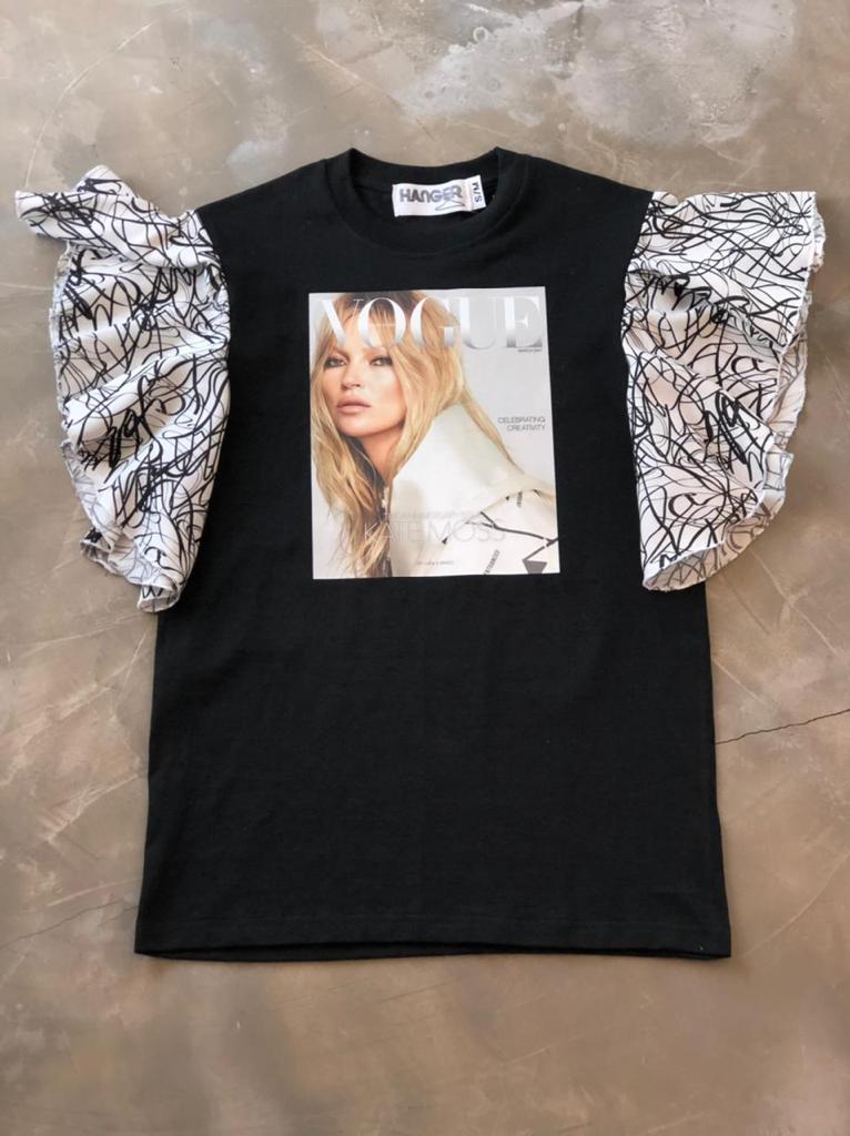 Hanger Vogue Abstract Sleeve T-shirt