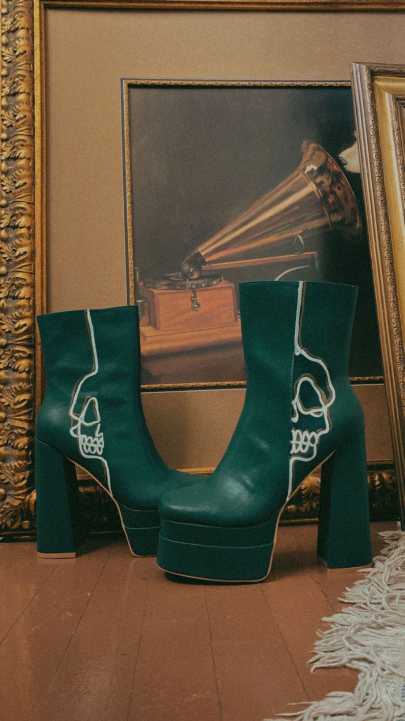 Arlina Green Booties