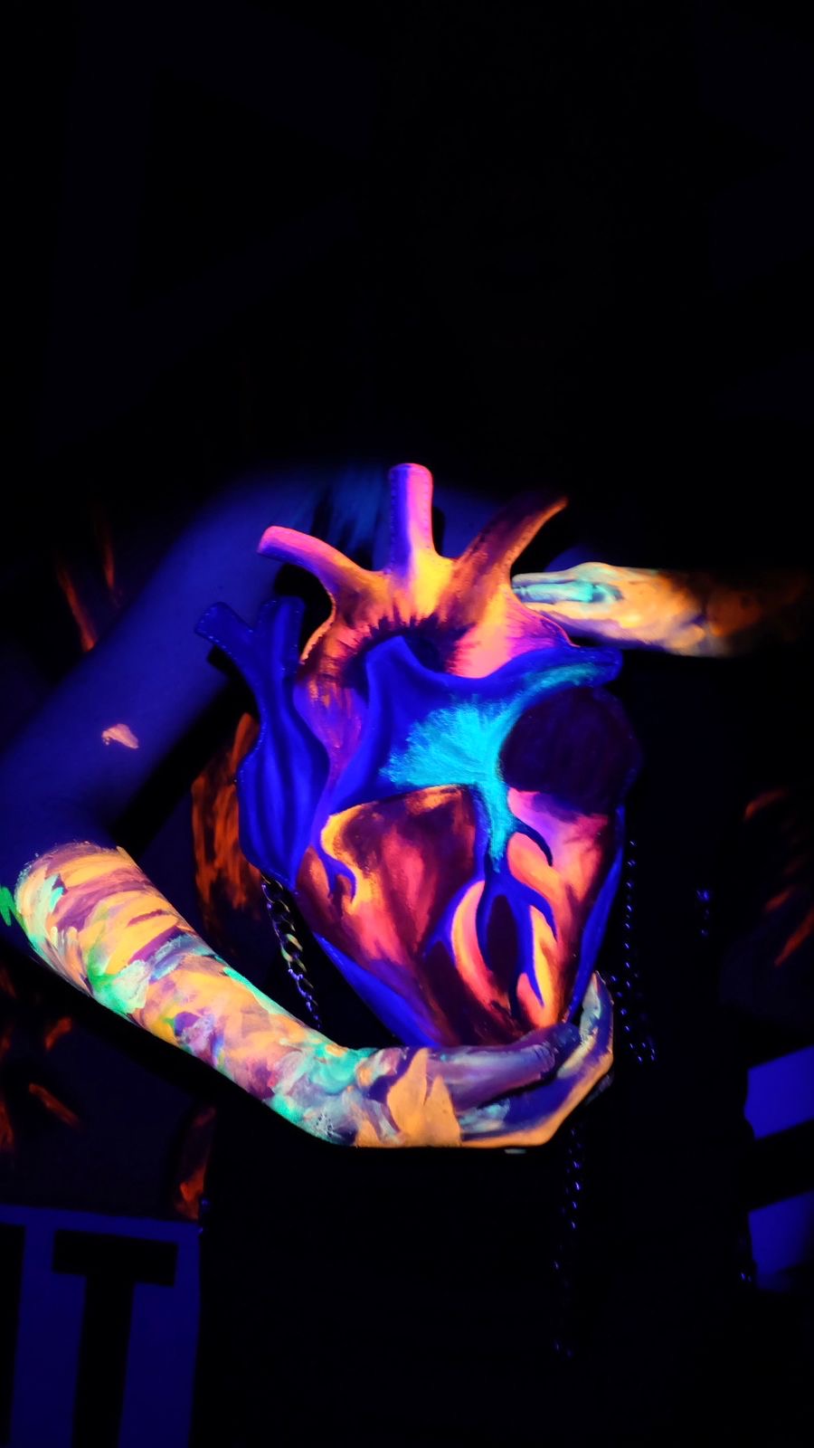 Heartbreaker Hand-painted Crossbody Clutch