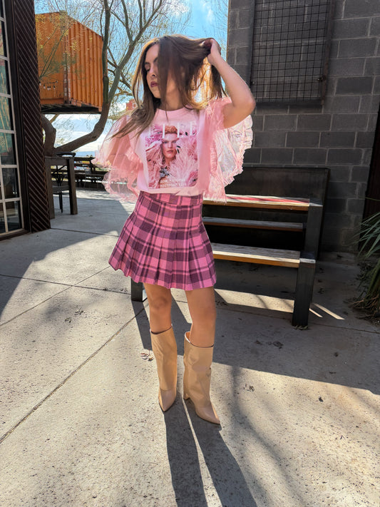 Pink Prep Mini Skirt