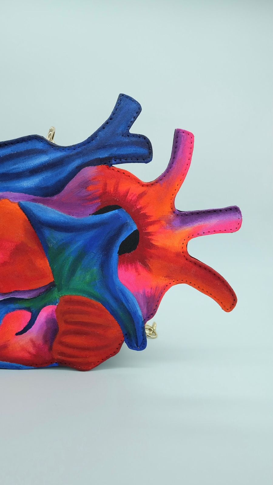 Heartbreaker Hand-painted Crossbody Clutch