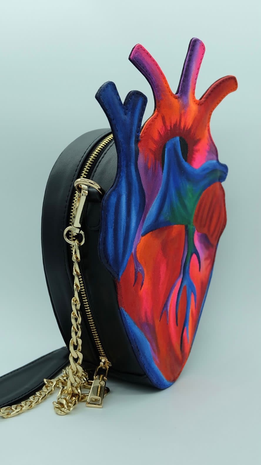 Heartbreaker Hand-painted Crossbody Clutch