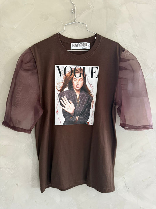 Hanger Vogue Chocolate Organza Tee