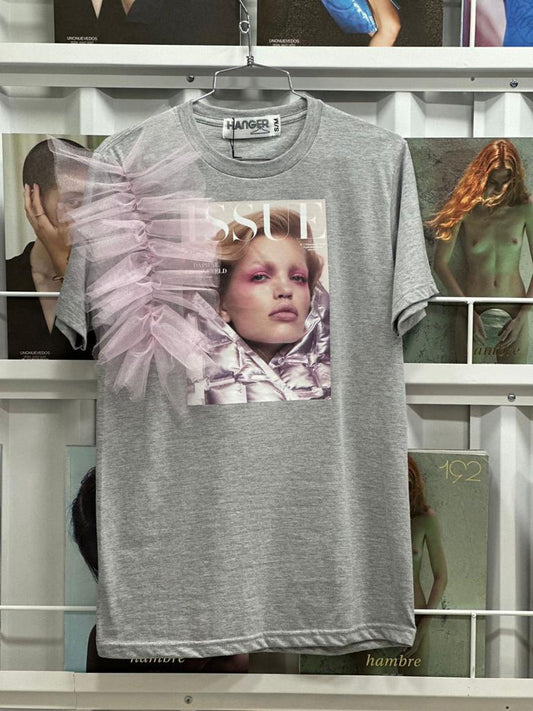 Hanger Issue T-Shirt with Tulle Detail