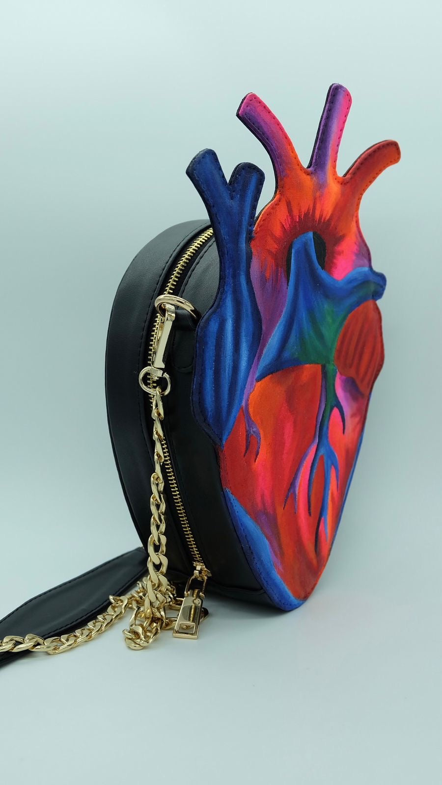 Heartbreaker Hand-painted Crossbody Clutch