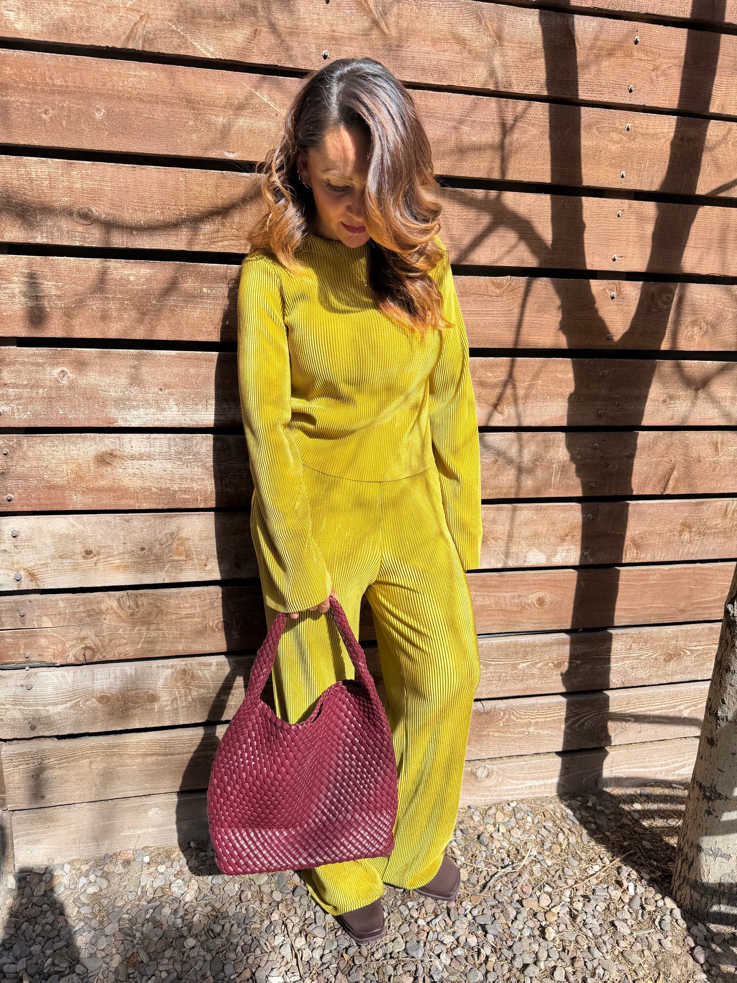 Bolso Luna Woven – Vino 