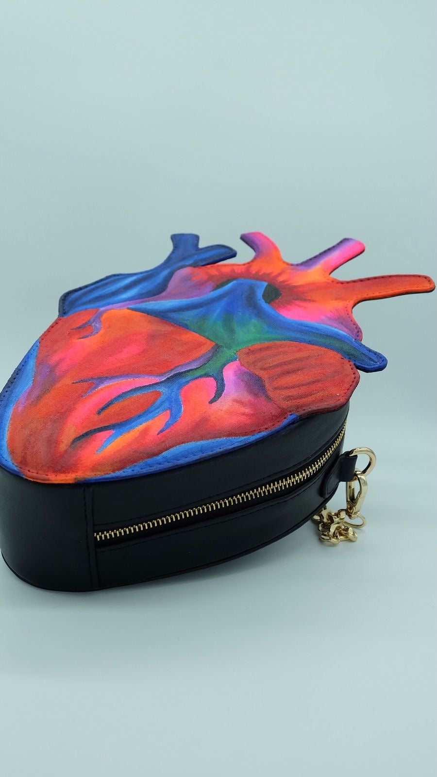 Heartbreaker Hand-painted Crossbody Clutch