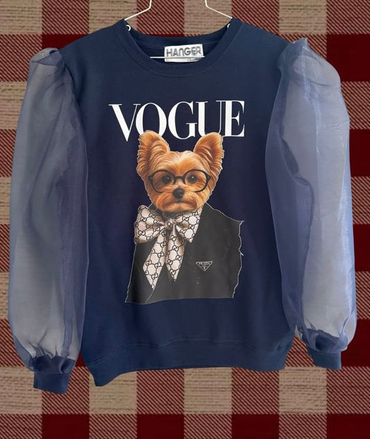 Sudadera con mangas de organza Hanger Vogue Pup