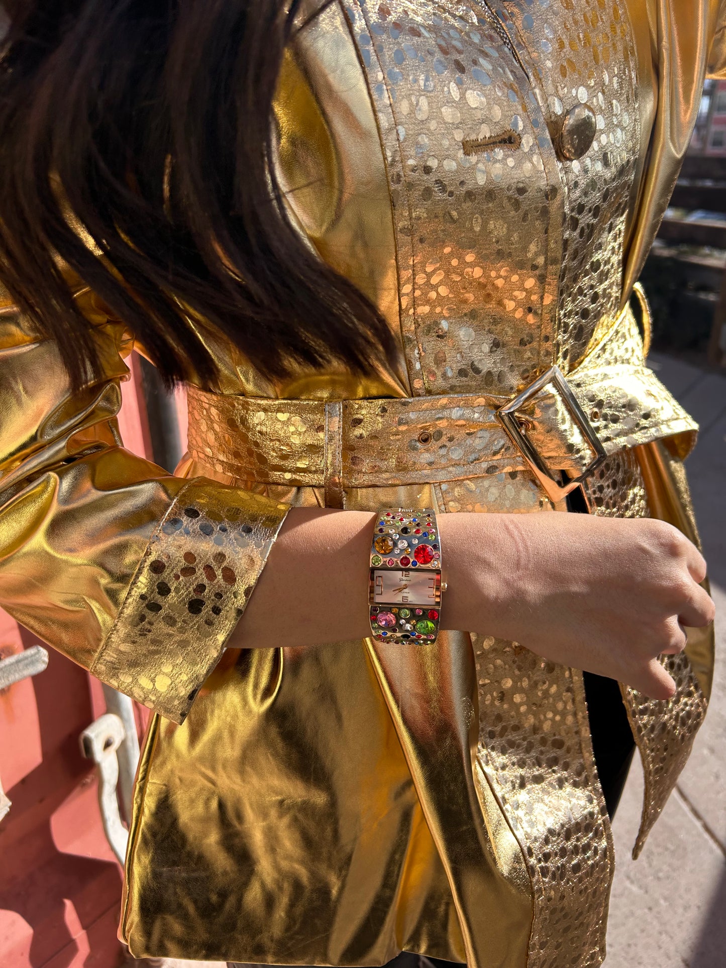 Rock Star Gold Metallic Jacket