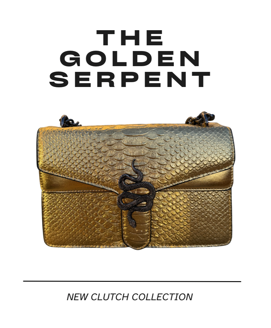 Gold Embossed Serpent Bag