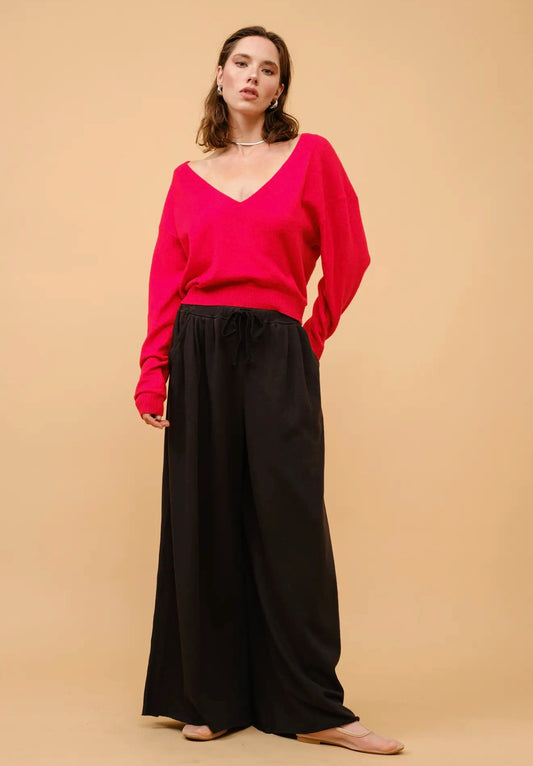 Pantalones anchos y relajados - Negro