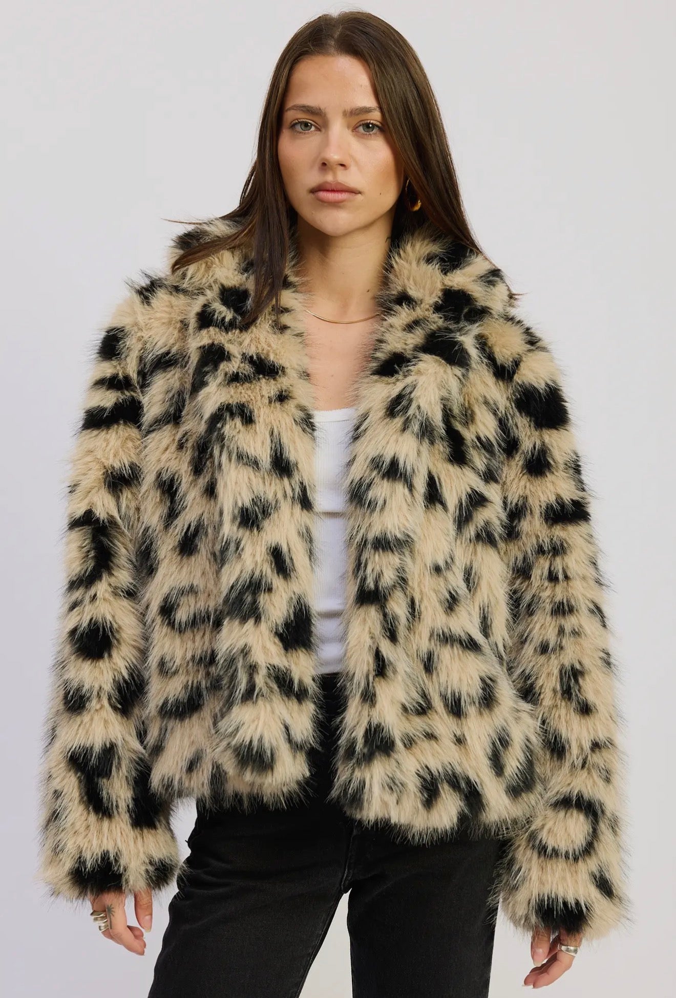 Leopard Faux Fur Coat