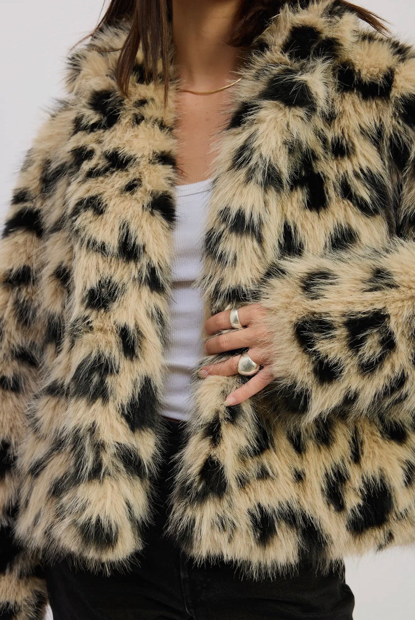 Leopard Faux Fur Coat