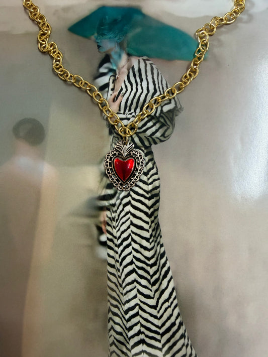 Sacred Heart Gold Chain Necklace