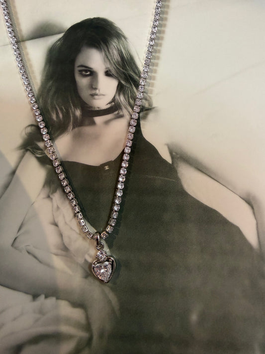 Rhinestone Heart Necklace
