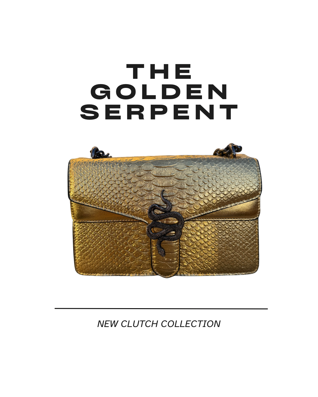 Gold Embossed Serpent Bag