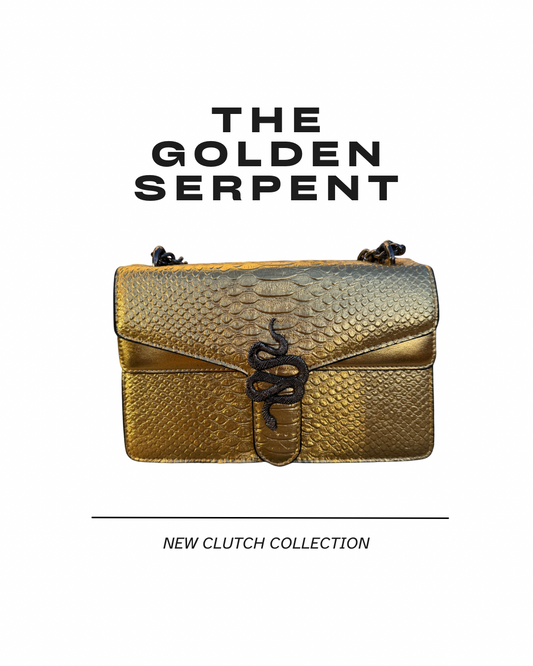 Gold Embossed Serpent Bag
