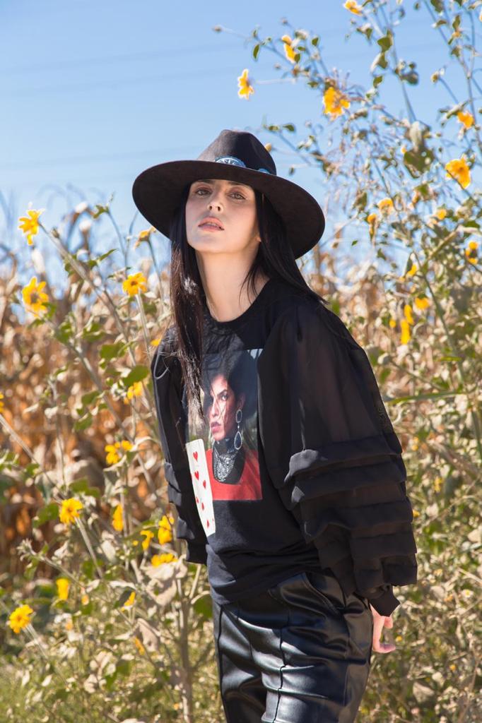 Hearts Boho Sheer Sleeve T-shirt