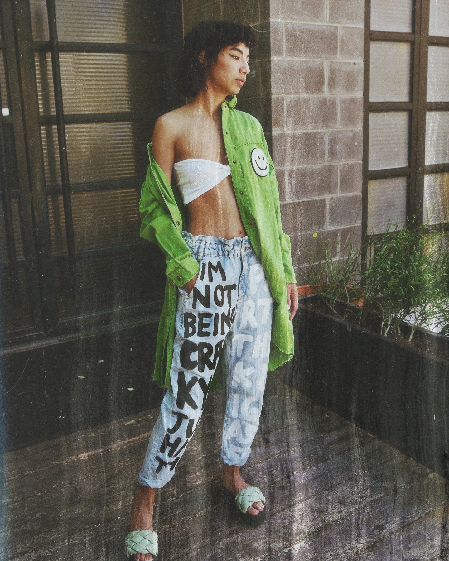 Smiley Green Long Blazer