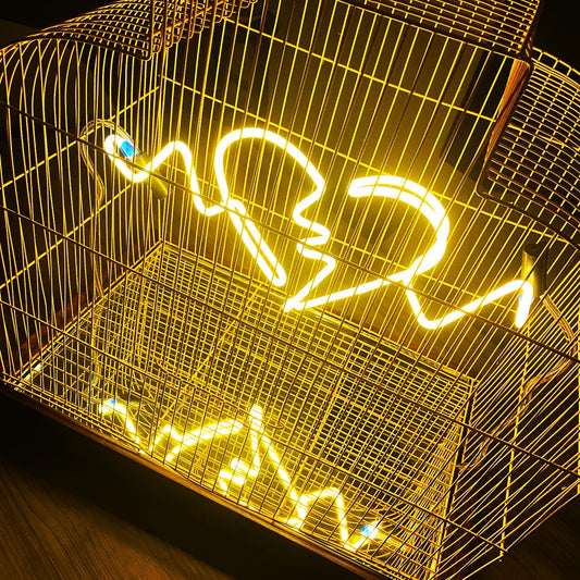 Pulso Neon Glass Art Sculpture
