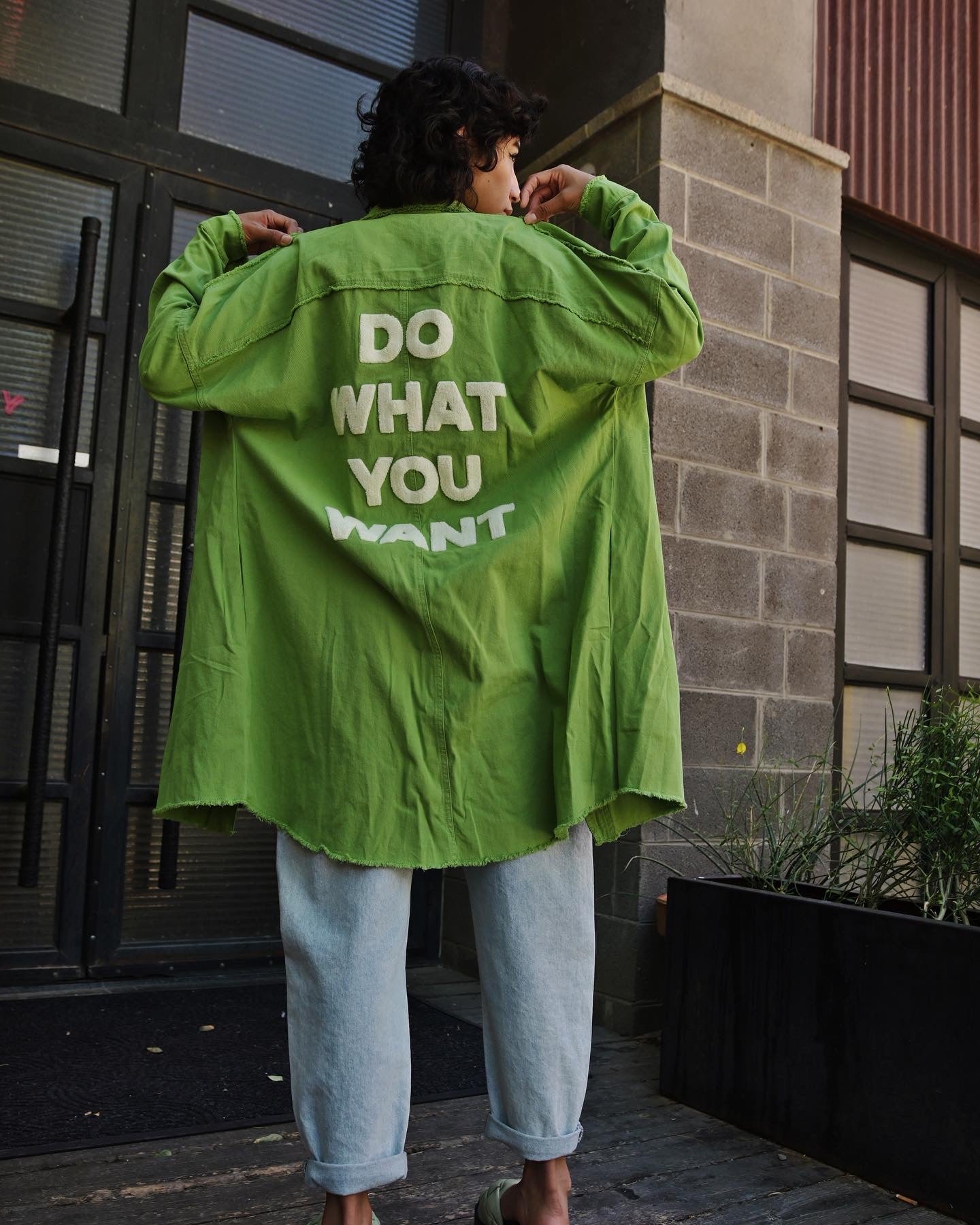 Smiley Green Long Blazer