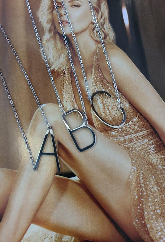 Monogram Initial Necklace - Silver